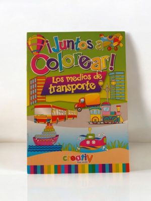 Libro para colorear los medios de transporte